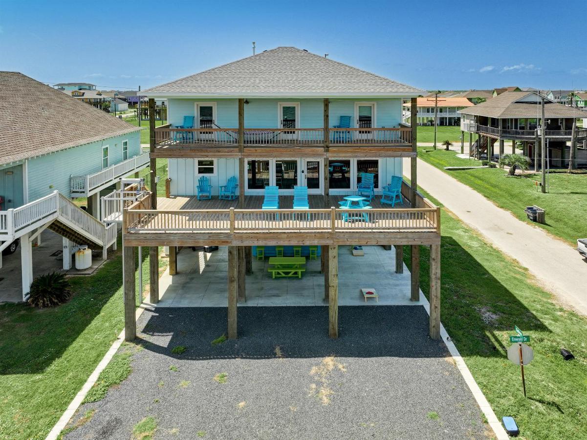 Beachfront - Hot Tub - Bbq - 14 Guests Bolivar Peninsula Exterior foto